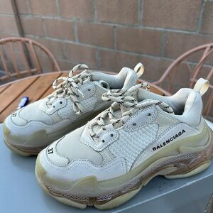 Balenciaga Beige Chunky Sneakers